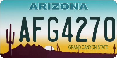 AZ license plate AFG4270