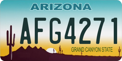 AZ license plate AFG4271