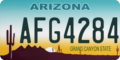 AZ license plate AFG4284