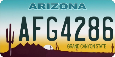 AZ license plate AFG4286