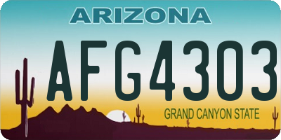 AZ license plate AFG4303