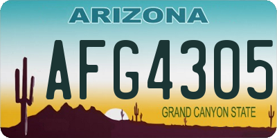 AZ license plate AFG4305