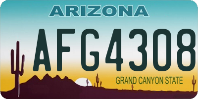 AZ license plate AFG4308