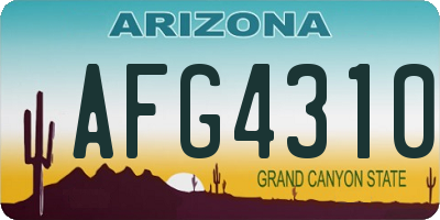 AZ license plate AFG4310