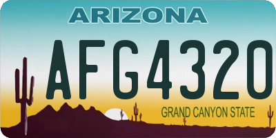 AZ license plate AFG4320
