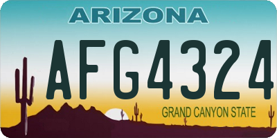 AZ license plate AFG4324