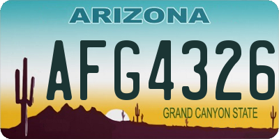 AZ license plate AFG4326