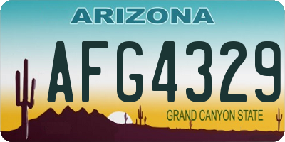 AZ license plate AFG4329