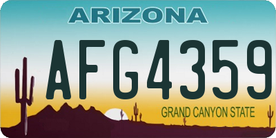 AZ license plate AFG4359