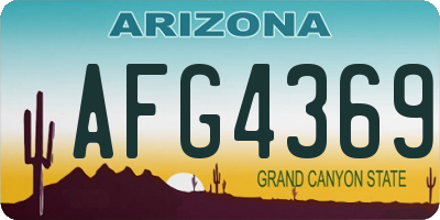 AZ license plate AFG4369