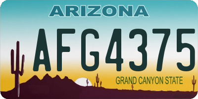 AZ license plate AFG4375
