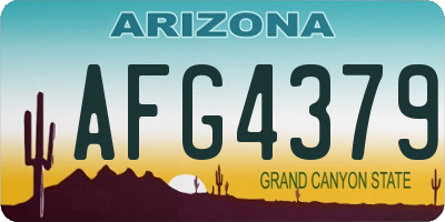 AZ license plate AFG4379