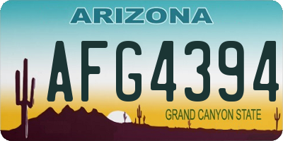 AZ license plate AFG4394