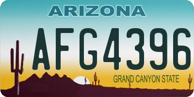 AZ license plate AFG4396