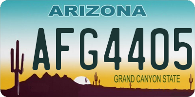 AZ license plate AFG4405