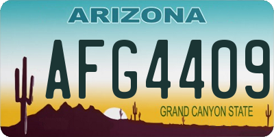 AZ license plate AFG4409