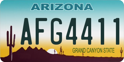AZ license plate AFG4411