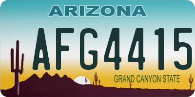 AZ license plate AFG4415