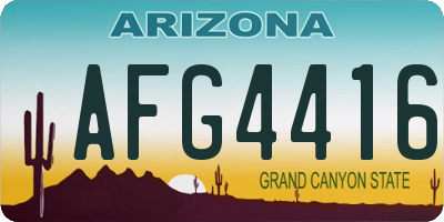 AZ license plate AFG4416