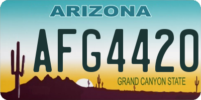 AZ license plate AFG4420