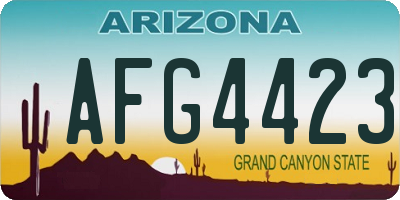 AZ license plate AFG4423
