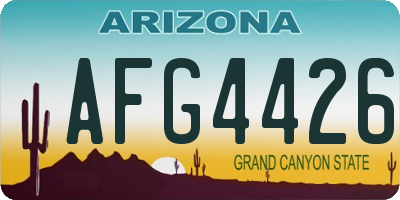 AZ license plate AFG4426
