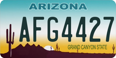 AZ license plate AFG4427