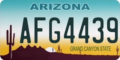 AZ license plate AFG4439