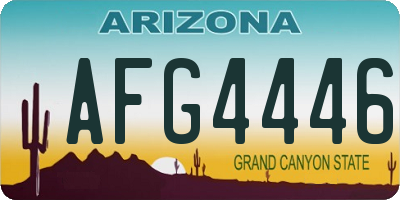 AZ license plate AFG4446