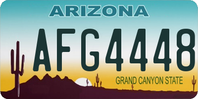 AZ license plate AFG4448