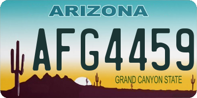 AZ license plate AFG4459