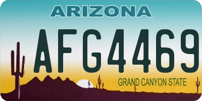 AZ license plate AFG4469