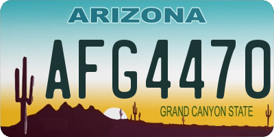 AZ license plate AFG4470