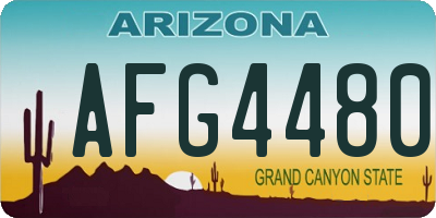AZ license plate AFG4480