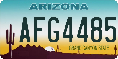 AZ license plate AFG4485