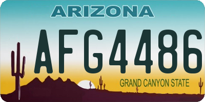 AZ license plate AFG4486