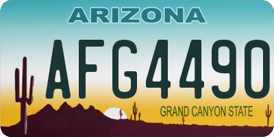 AZ license plate AFG4490
