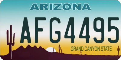 AZ license plate AFG4495
