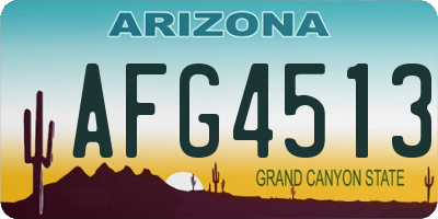 AZ license plate AFG4513