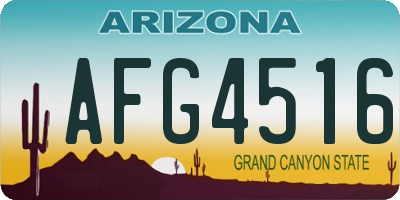 AZ license plate AFG4516