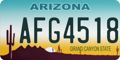 AZ license plate AFG4518