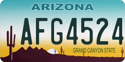 AZ license plate AFG4524
