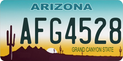 AZ license plate AFG4528