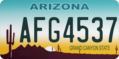 AZ license plate AFG4537