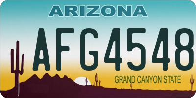 AZ license plate AFG4548