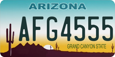 AZ license plate AFG4555
