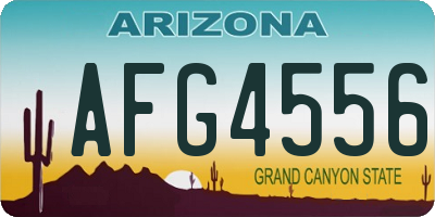 AZ license plate AFG4556