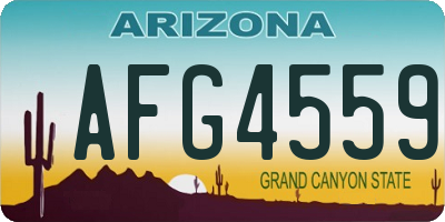 AZ license plate AFG4559