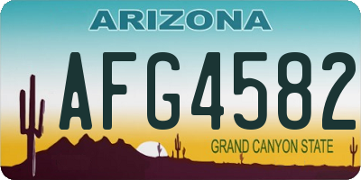 AZ license plate AFG4582