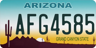 AZ license plate AFG4585